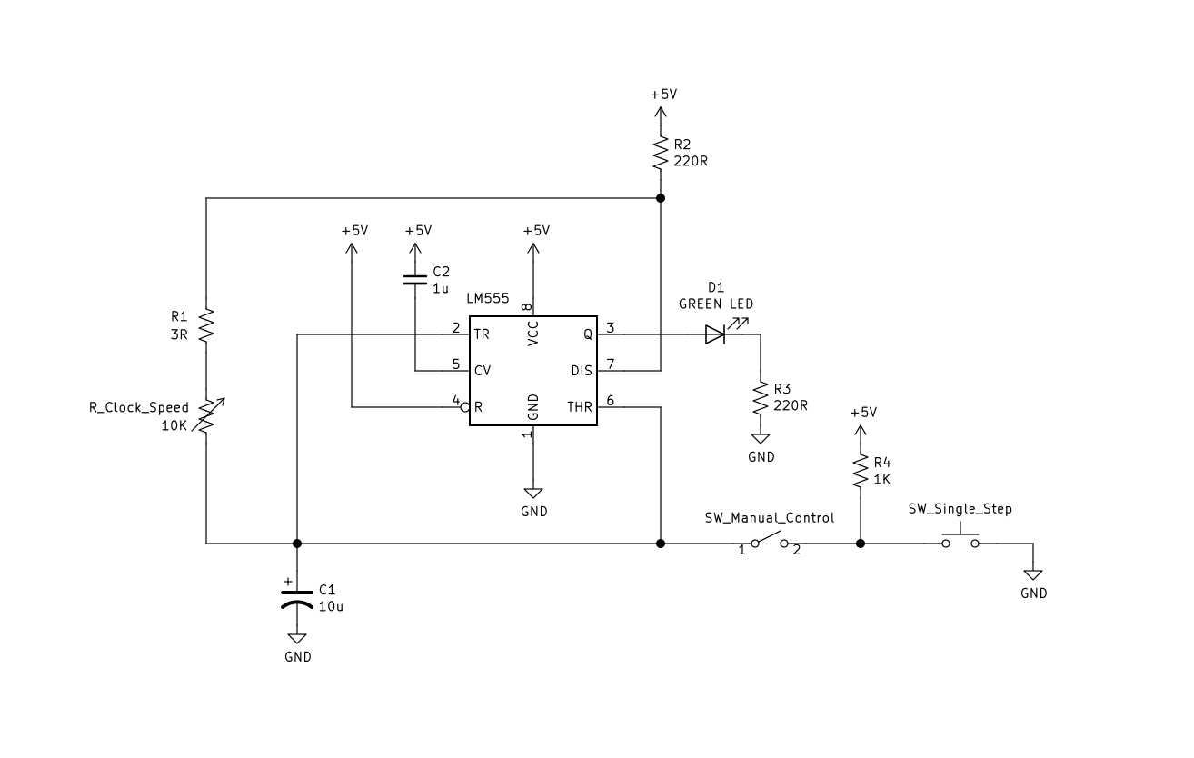 Manual Clock Circuit Controls Ians Projects 7519