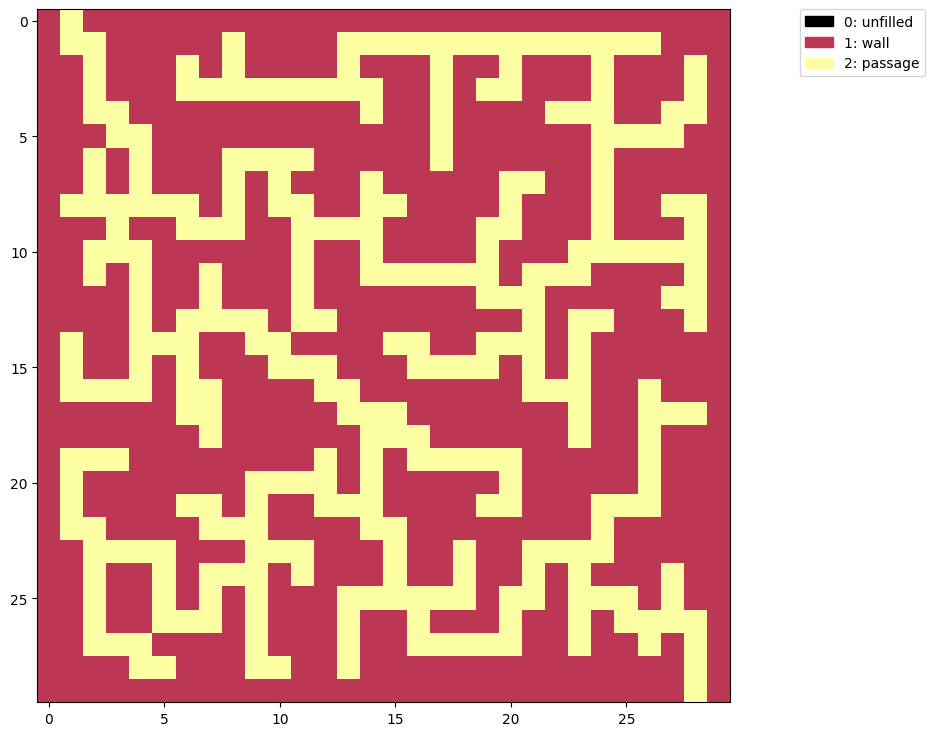 maze generated with maze2 algorithm