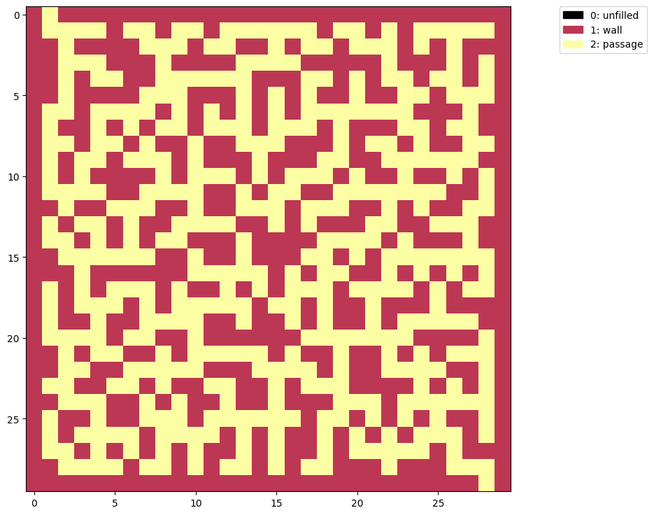 maze generated with maze3 algorithm